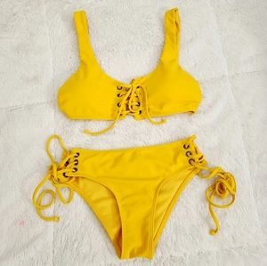 Hollister lace up cheeky scrunch bikini